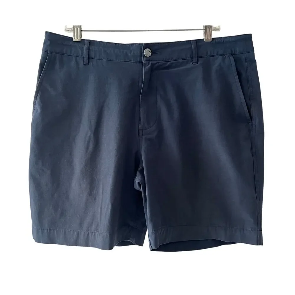 Faherty All Day Shorts Men 34 Blue Performance Stretch Quick Dry Lightweight